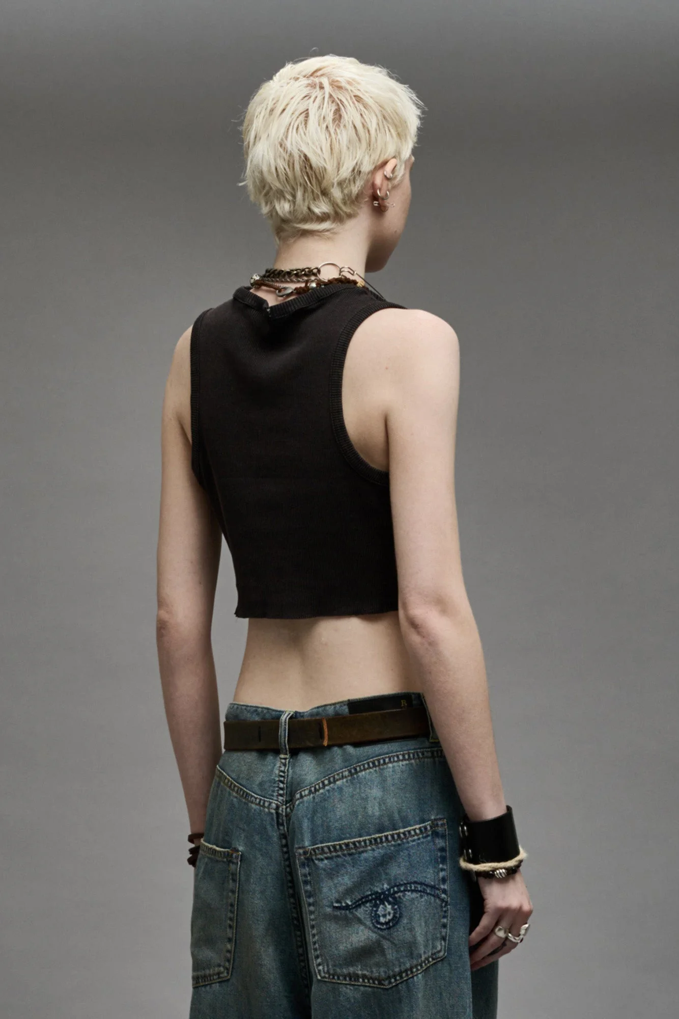 HENLEY TANK - WASHED BLACK - Image 5