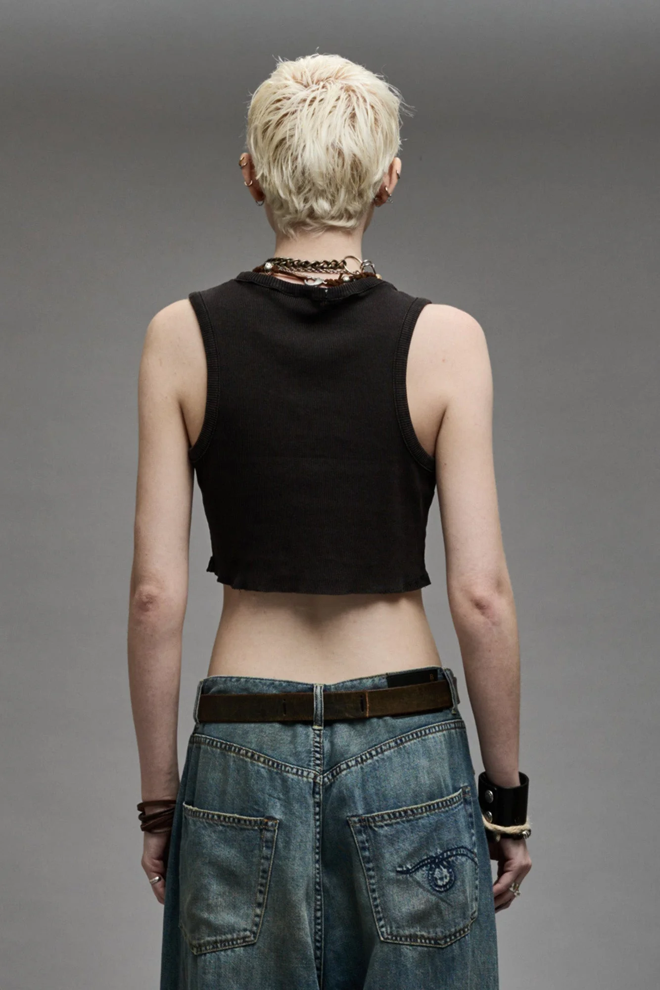 HENLEY TANK - WASHED BLACK - Image 6