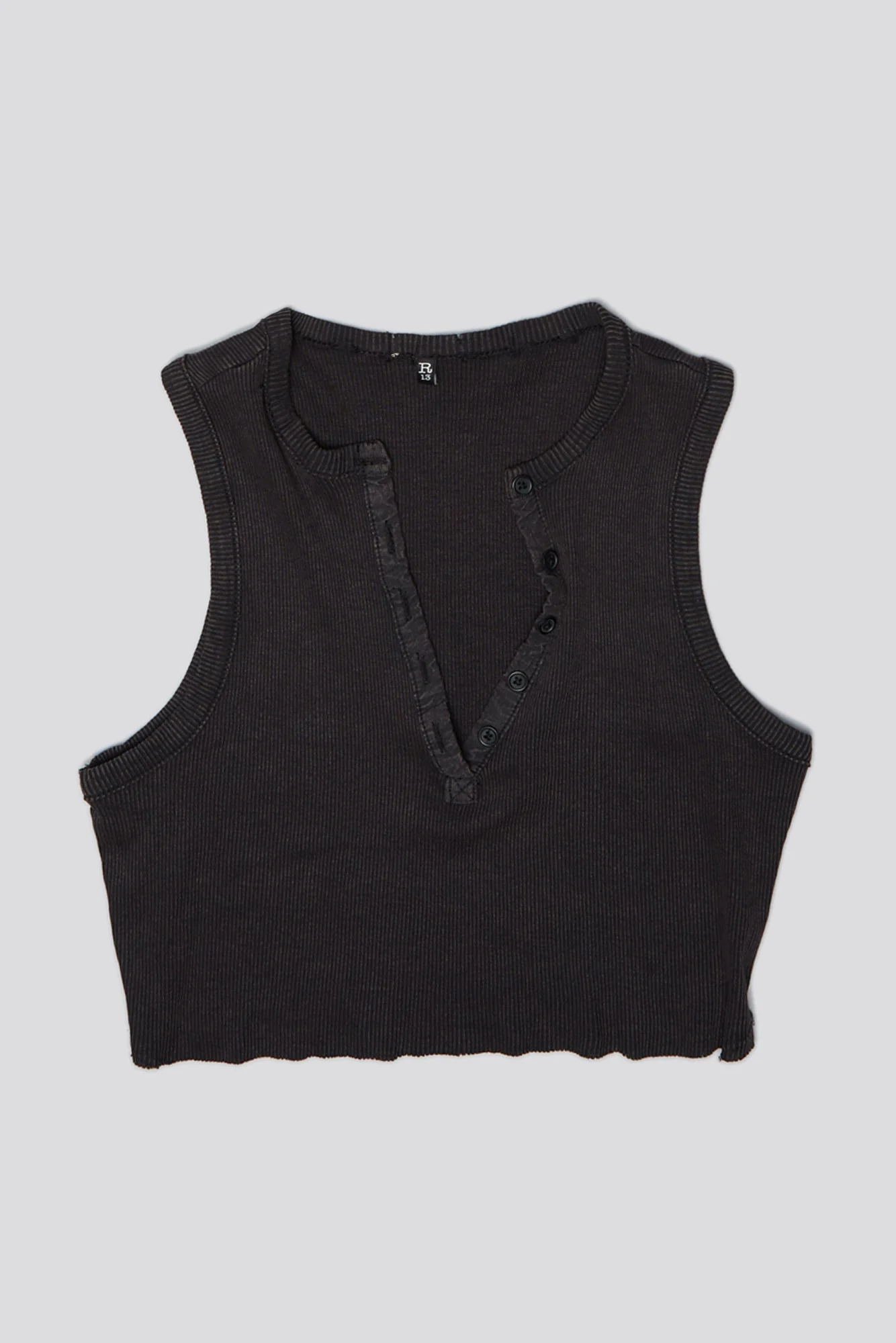 HENLEY TANK - WASHED BLACK - Image 7