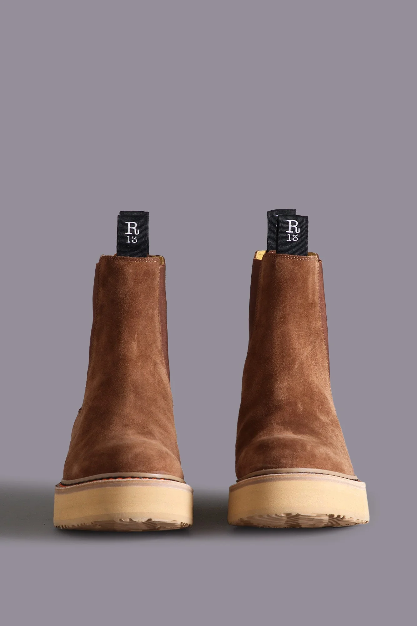 SINGLE STACK CHELSEA BOOT - BROWN SUEDE - Image 3