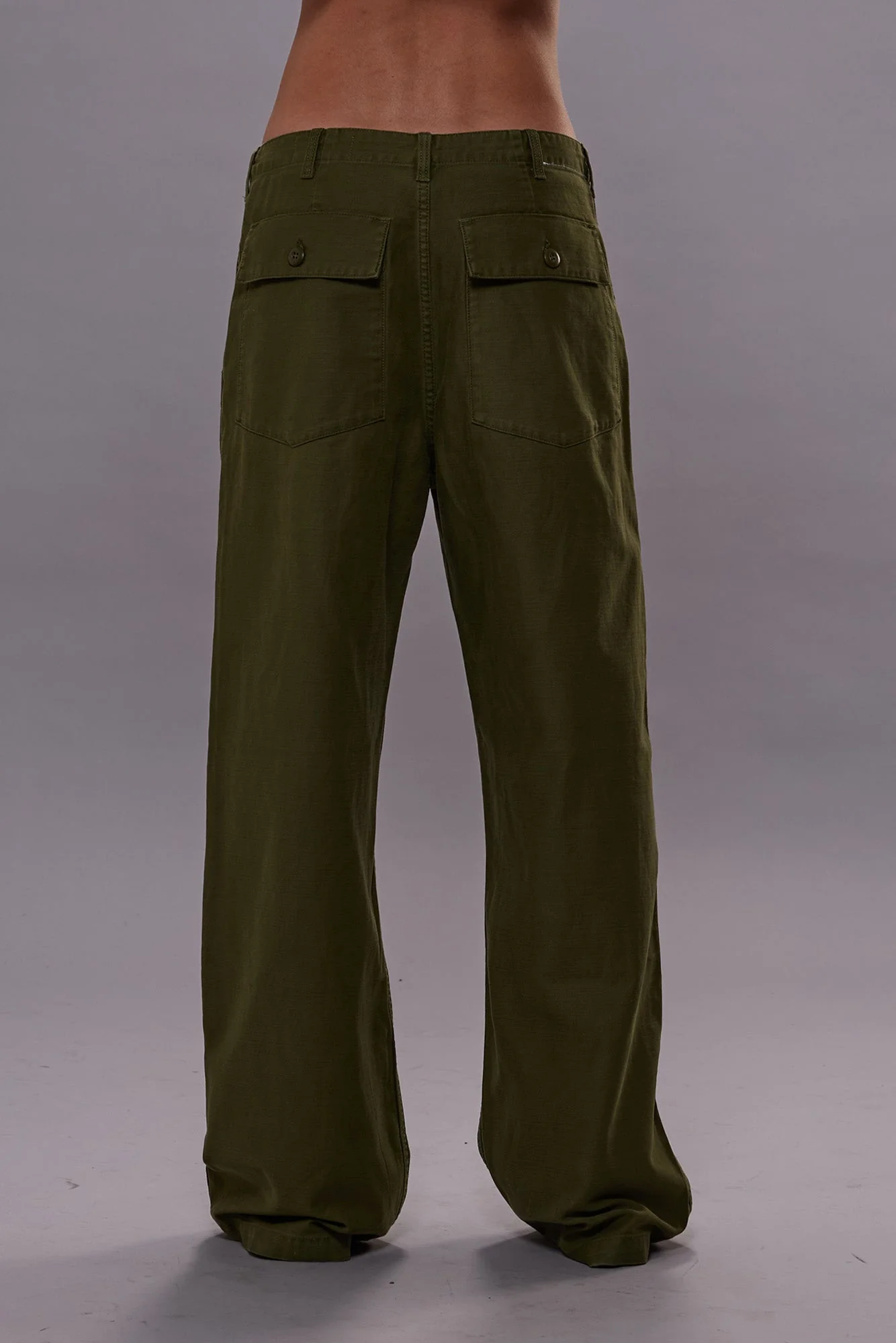 WIDE LEG UTILITY PANT - OLIVE - Image 4